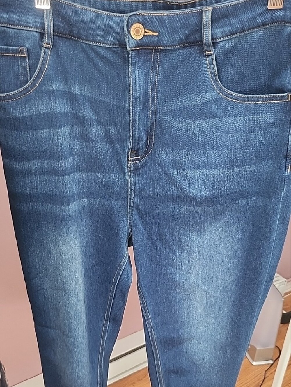 Halara Flex High Waisted Casual Skinny Jeans with Pockets Pageant Blue